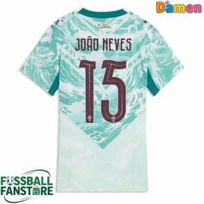 Portugal Joao Neves #15 Replik Auswärtstrikot Damen WM 2026 Kurzarm